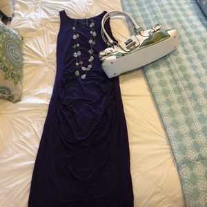 Purple Stretchy Isabel Maternity Dress